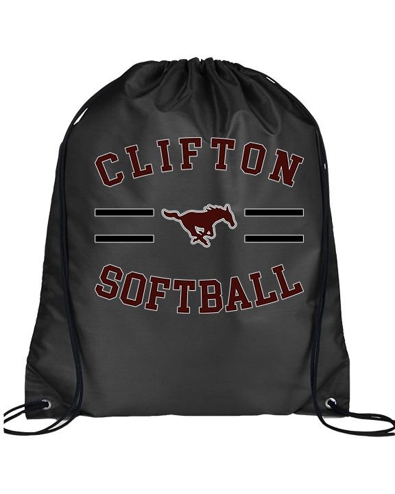 Clifton HS Girls Softball Curve - Drawstring Bag