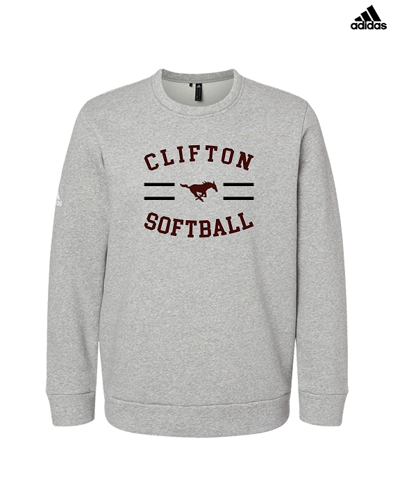 Clifton HS Girls Softball Curve - Mens Adidas Crewneck