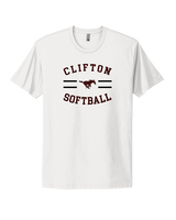 Clifton HS Girls Softball Curve - Mens Select Cotton T-Shirt
