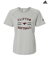 Clifton HS Girls Softball Curve - Womens Adidas Performance Shirt