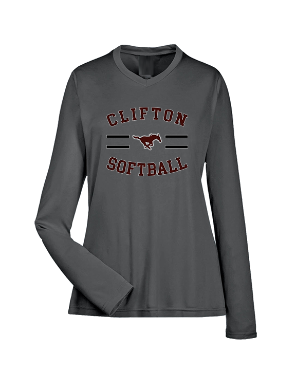 Clifton HS Girls Softball Curve - Womens Performance Longsleeve