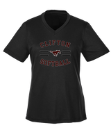 Clifton HS Girls Softball Curve - Womens Performance Shirt