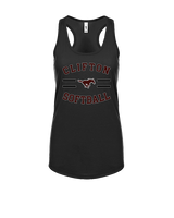 Clifton HS Girls Softball Curve - Womens Tank Top