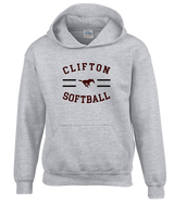 Clifton HS Girls Softball Curve - Youth Hoodie