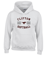 Clifton HS Girls Softball Curve - Youth Hoodie
