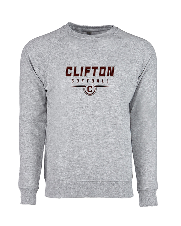 Clifton HS Girls Softball Design - Crewneck Sweatshirt