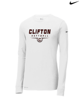 Clifton HS Girls Softball Design - Mens Nike Longsleeve