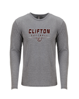 Clifton HS Girls Softball Design - Tri-Blend Long Sleeve