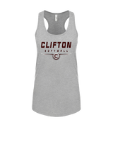 Clifton HS Girls Softball Design - Womens Tank Top