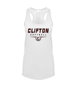 Clifton HS Girls Softball Design - Womens Tank Top