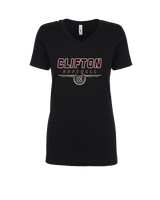 Clifton HS Girls Softball Design - Womens Vneck