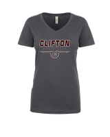 Clifton HS Girls Softball Design - Womens Vneck