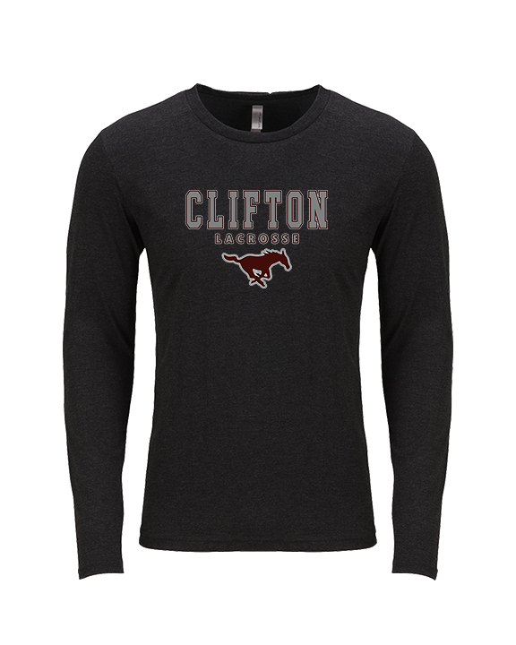 Clifton HS Lacrosse Block 2 - Tri-Blend Long Sleeve