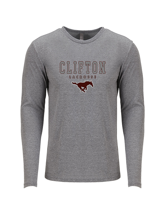 Clifton HS Lacrosse Block 2 - Tri-Blend Long Sleeve