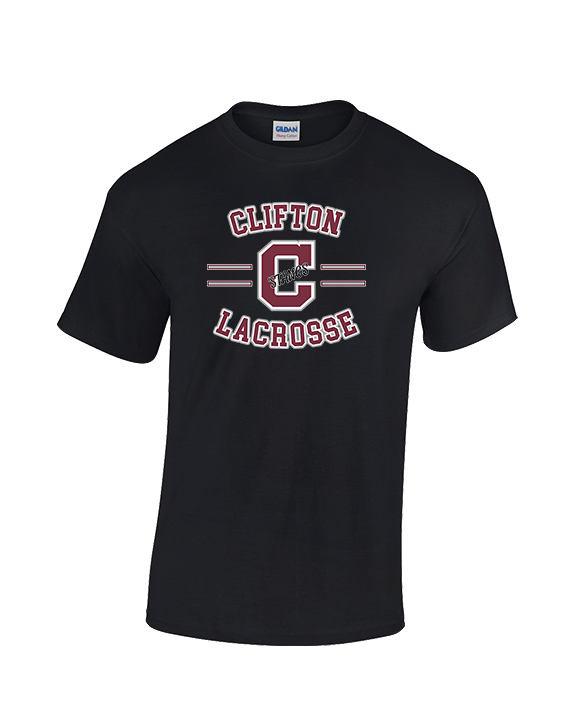 Clifton HS Lacrosse Curve - Cotton T-Shirt