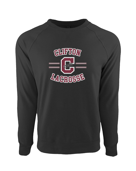 Clifton HS Lacrosse Curve - Crewneck Sweatshirt