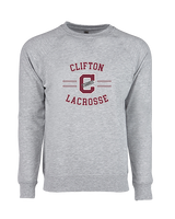 Clifton HS Lacrosse Curve - Crewneck Sweatshirt