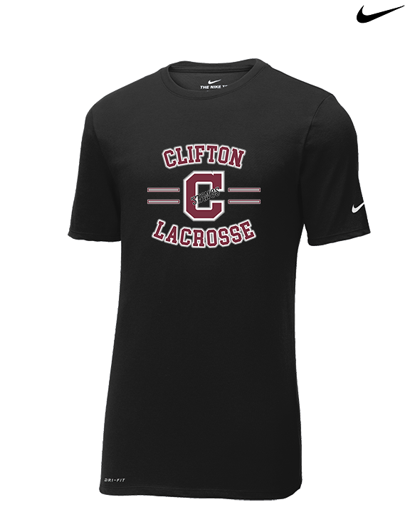 Clifton HS Lacrosse Curve - Mens Nike Cotton Poly Tee