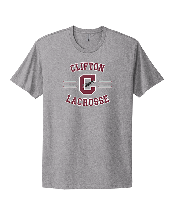 Clifton HS Lacrosse Curve - Mens Select Cotton T-Shirt