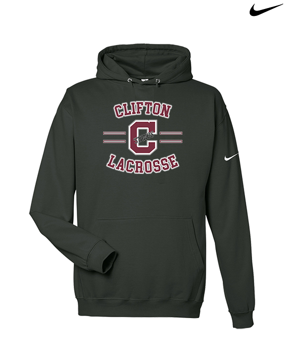 Clifton HS Lacrosse Curve - Nike Club Fleece Hoodie