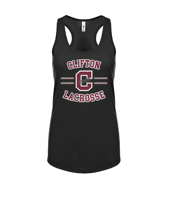 Clifton HS Lacrosse Curve - Womens Tank Top