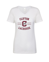 Clifton HS Lacrosse Curve - Womens Vneck