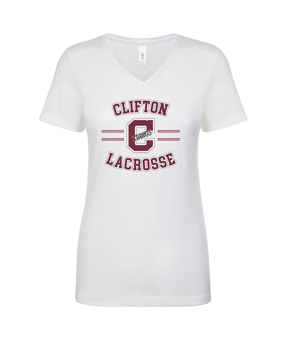 Clifton HS Lacrosse Curve - Womens Vneck