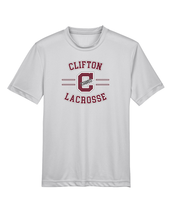 Clifton HS Lacrosse Curve - Youth Performance Shirt