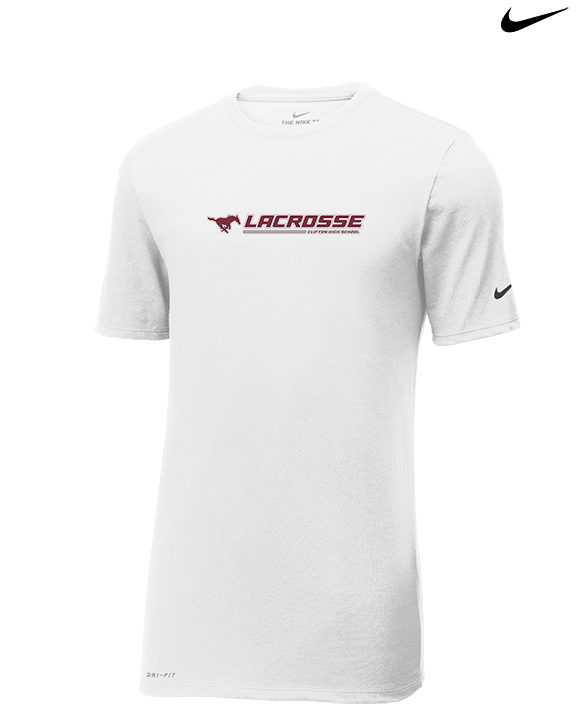 Clifton HS Lacrosse Lines - Mens Nike Cotton Poly Tee