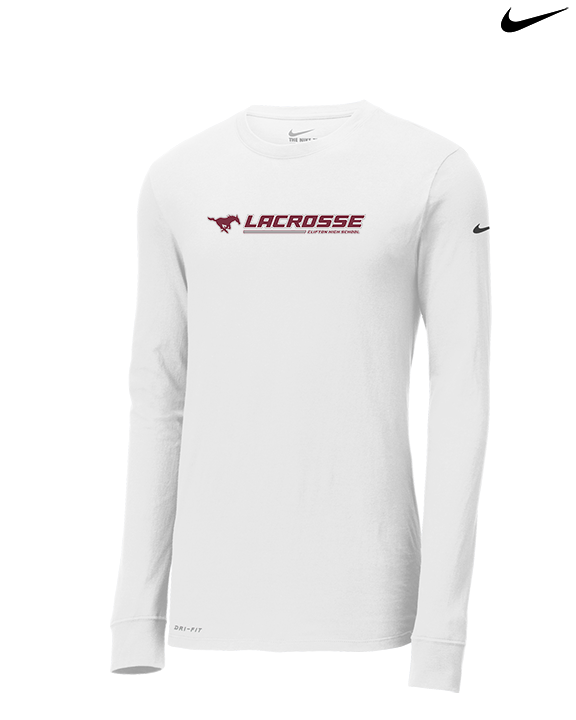Clifton HS Lacrosse Lines - Mens Nike Longsleeve
