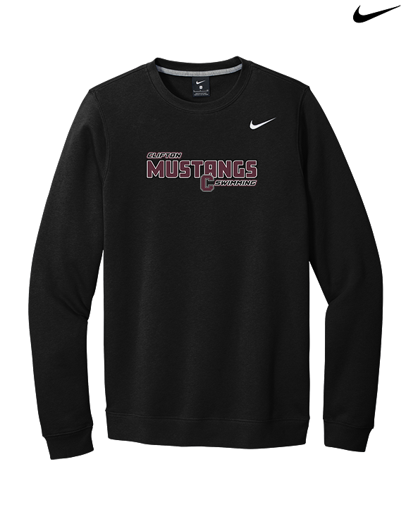 Clifton HS Swimming Bold - Mens Nike Crewneck