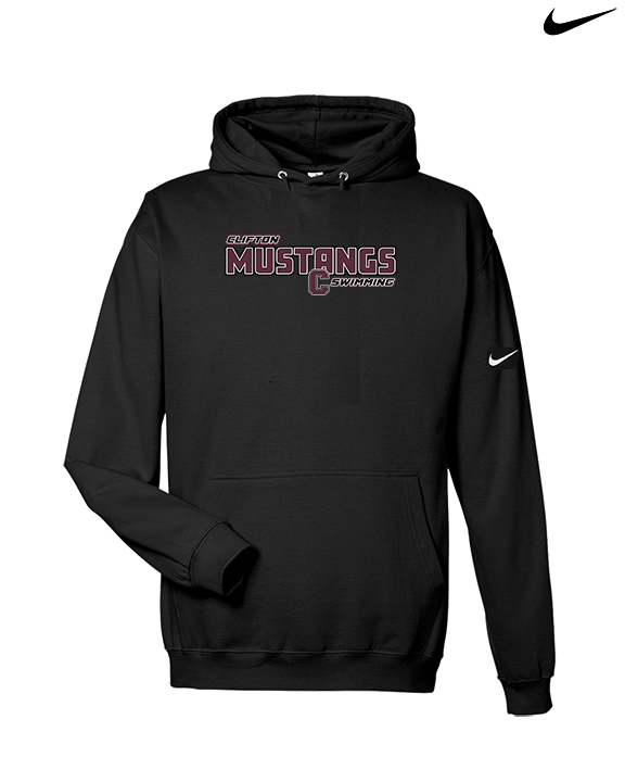 Clifton HS Swimming Bold - Nike Club Fleece Hoodie