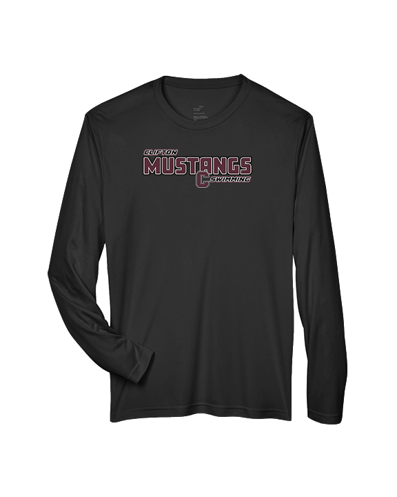 Clifton HS Swimming Bold - Performance Longsleeve