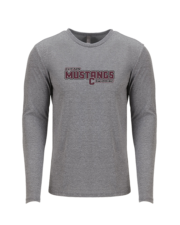 Clifton HS Swimming Bold - Tri-Blend Long Sleeve