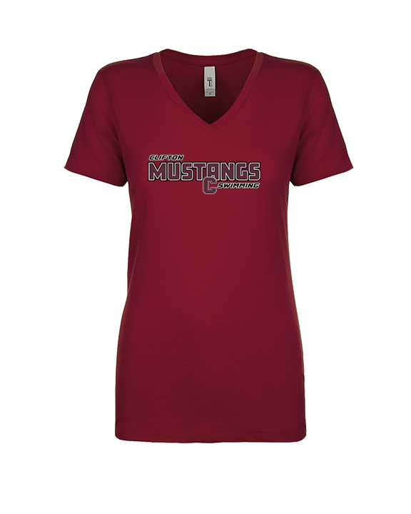 Clifton HS Swimming Bold - Womens Vneck