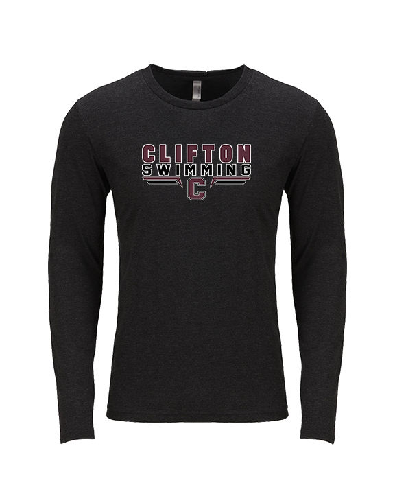 Clifton HS Swimming C2 - Tri-Blend Long Sleeve