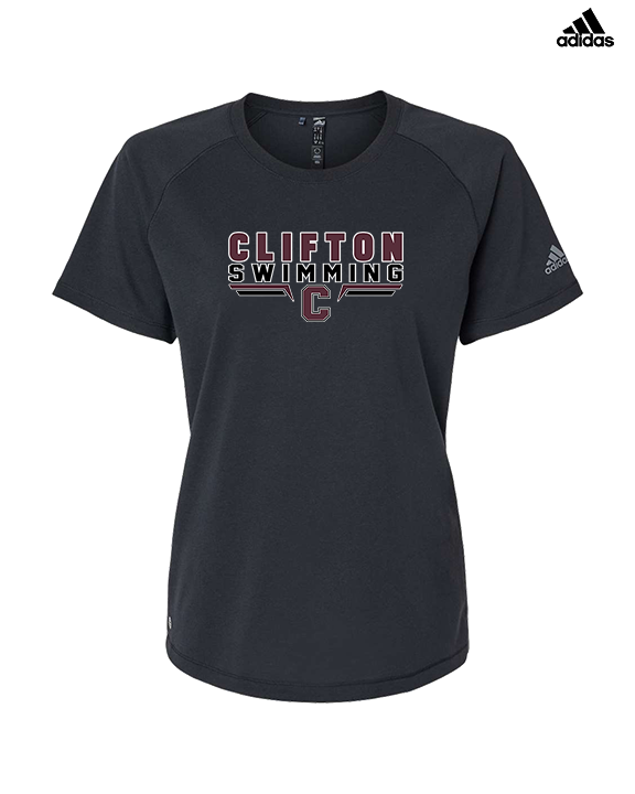 Clifton HS Swimming C2 - Womens Adidas Performance Shirt