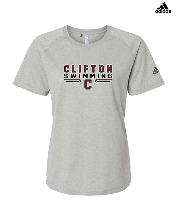 Clifton HS Swimming C2 - Womens Adidas Performance Shirt