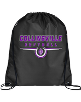 Collinsville HS Softball Design - Drawstring Bag
