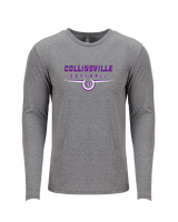 Collinsville HS Softball Design - Tri-Blend Long Sleeve