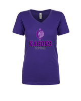 Collinsville HS Softball Shadow - Womens Vneck