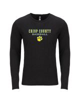 Crisp County HS Baseball Block - Tri-Blend Long Sleeve