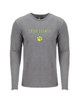 Crisp County HS Baseball Block - Tri-Blend Long Sleeve