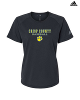 Crisp County HS Baseball Block - Womens Adidas Performance Shirt