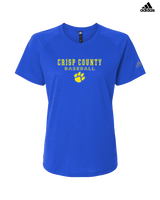 Crisp County HS Baseball Block - Womens Adidas Performance Shirt
