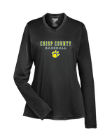 Crisp County HS Baseball Block - Womens Performance Longsleeve