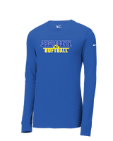 Crisp County HS Softball Logo 01 - Mens Nike Longsleeve