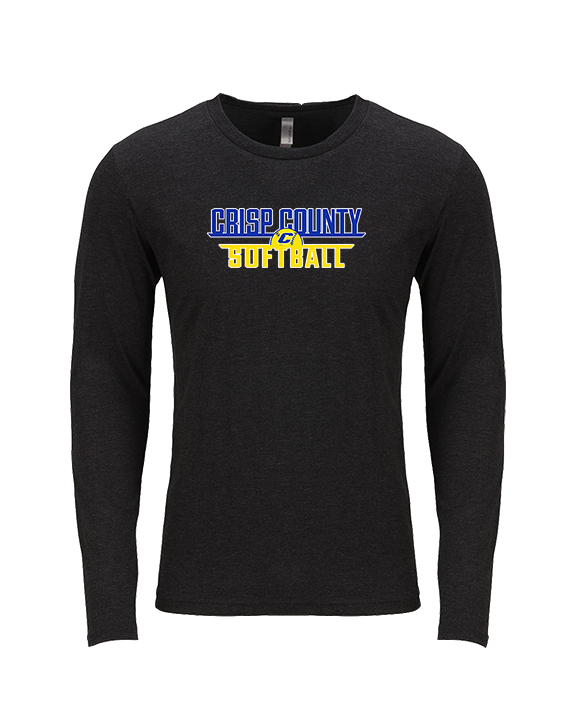 Crisp County HS Softball Logo 01 - Tri-Blend Long Sleeve