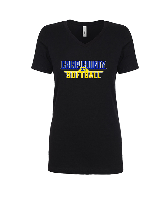 Crisp County HS Softball Logo 01 - Womens Vneck