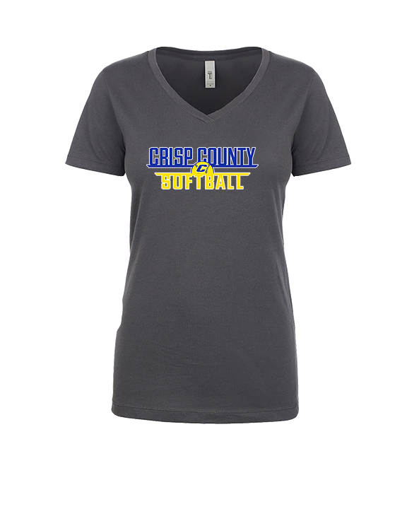 Crisp County HS Softball Logo 01 - Womens Vneck